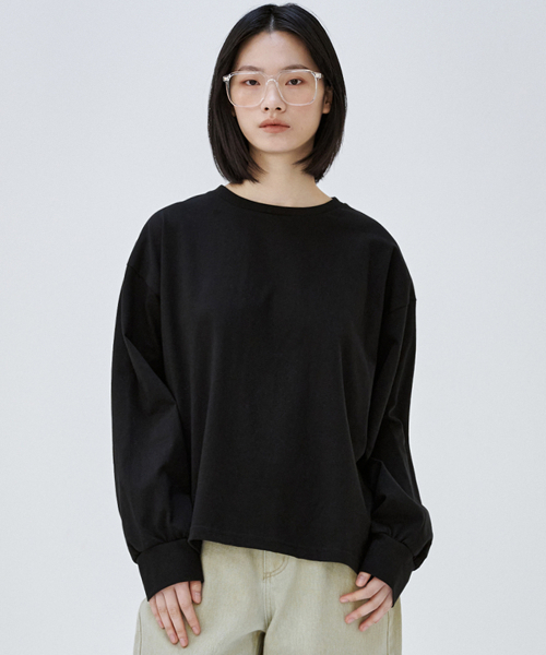 MALOUPE（マロップ）の「5115 クロップオーバーサイズTシャツ (ブラック)（Tシャツ/カットソー・レディース・その他・FREE）」の4枚目の写真