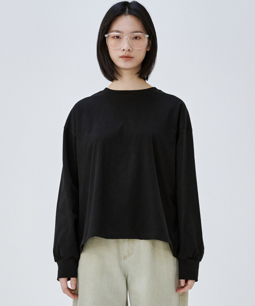 MALOUPE（マロップ）の「5115 クロップオーバーサイズTシャツ (ブラック)（Tシャツ/カットソー・レディース・その他・FREE）」の5枚目の写真