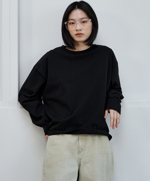 MALOUPE（マロップ）の「5115 クロップオーバーサイズTシャツ (ブラック)（Tシャツ/カットソー・レディース・その他・FREE）」の7枚目の写真