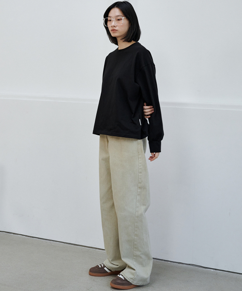 MALOUPE（マロップ）の「5115 クロップオーバーサイズTシャツ (ブラック)（Tシャツ/カットソー・レディース・その他・FREE）」の8枚目の写真
