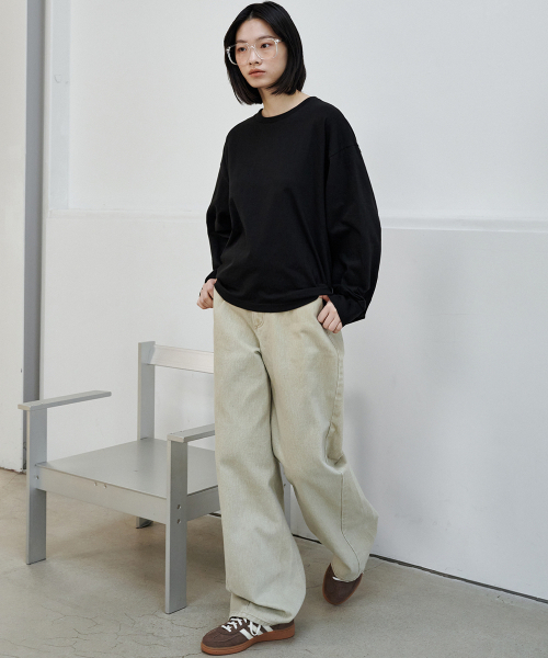 MALOUPE（マロップ）の「5115 クロップオーバーサイズTシャツ (ブラック)（Tシャツ/カットソー・レディース・その他・FREE）」の9枚目の写真