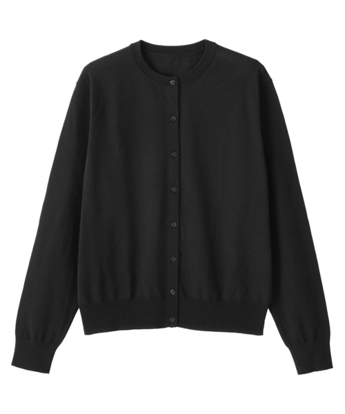 無印良品(ムジルシリョウヒン)の「婦人 UVカット強撚コットンクルーネックカーディガン(カーディガン/ボレロ・レディース・ライトグリーン/ライトピンク/ブラック/サンドベージュ/ダークグレー/オフホワイト/イエロー/スモーキーグリーン系・L/M/XL/S)」の16枚目の写真