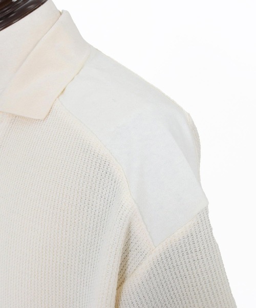 CAMBIO（カンビオ）の「mhs2577-メランジニットソースキッパーポロ（ポロシャツ・メンズ・ブラック/キナリ・M/L/XL）」の20枚目の写真