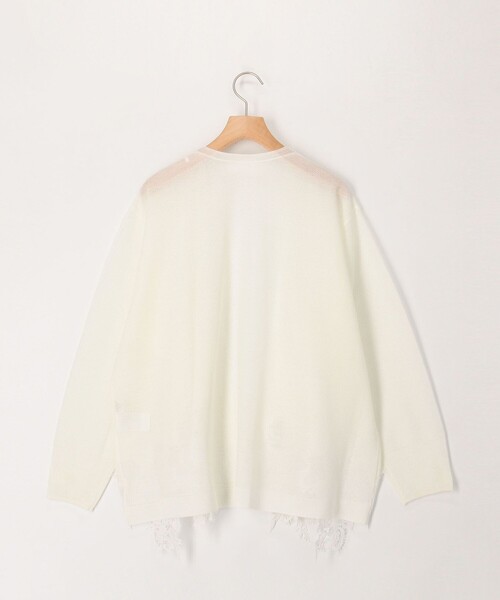 MICO COULIER(ミコクリエ)の「裾レース羽織りカーディガン(カーディガン/ボレロ・レディース・オフホワイト/ライトグレー・38)」の3枚目の写真