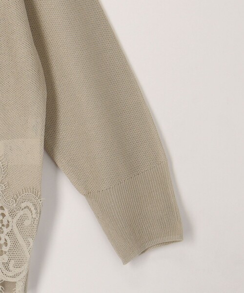 MICO COULIER(ミコクリエ)の「裾レース羽織りカーディガン(カーディガン/ボレロ・レディース・オフホワイト/ライトグレー・38)」の6枚目の写真