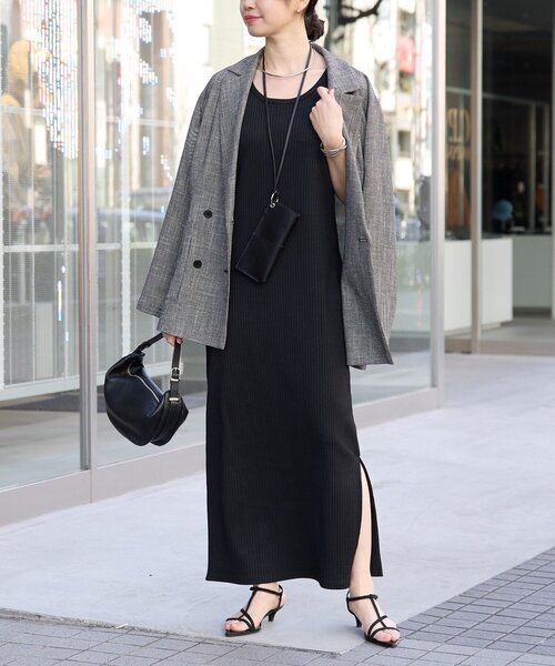 RIVE DROITE(リヴドロワ)の「予約【洗練されたムードに】カラミチェックオーバージャケット(テーラードジャケット・レディース・ブラウン/ブラック・FREE)」の3枚目の写真