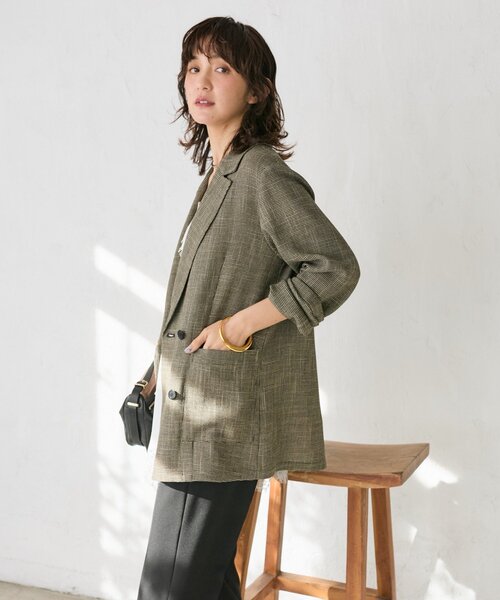 RIVE DROITE(リヴドロワ)の「予約【洗練されたムードに】カラミチェックオーバージャケット(テーラードジャケット・レディース・ブラウン/ブラック・FREE)」の17枚目の写真