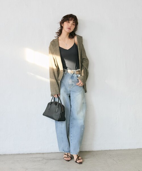 RIVE DROITE(リヴドロワ)の「予約【洗練されたムードに】カラミチェックオーバージャケット(テーラードジャケット・レディース・ブラウン/ブラック・FREE)」の8枚目の写真