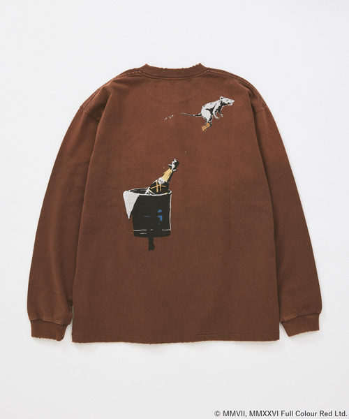 BRANDALISED（ブランダライズド）の「BRANDALISED ロングスリーブ Tシャツ（Tシャツ/カットソー・メンズ・ホワイト/チャコールグレー/ブラウン/ブラック系その他・LARGE/MEDIUM）」の7枚目の写真