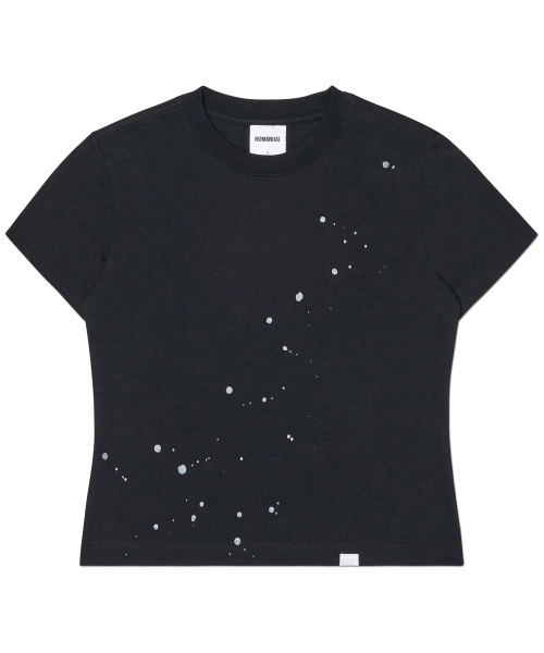 NOMANUAL（NOMANUAL）の「NM PAINTED T-SHIRT (WOMAN) - BLACK（Tシャツ/カットソー・レディース・その他・LARGE/MEDIUM/SMALL）」の2枚目の写真