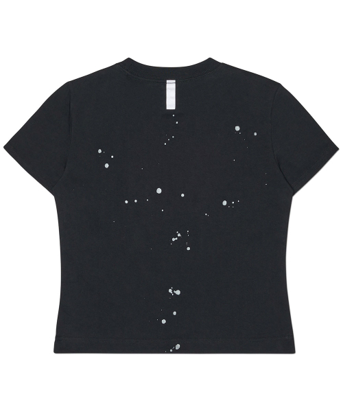 NOMANUAL（NOMANUAL）の「NM PAINTED T-SHIRT (WOMAN) - BLACK（Tシャツ/カットソー・レディース・その他・LARGE/MEDIUM/SMALL）」の3枚目の写真