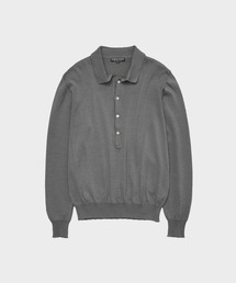 SOSHIOTSUKI（ソウシオオツキ）の「DRAPED PLACKET POLO SHIRT（ニット/セーター）」
