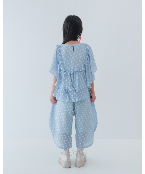 unica(ユニカ)の「alphabetオーガンジーまんまるパンツ(その他パンツ・キッズ・ブラック/オフホワイト/サックスブルー・XL/L)」の8枚目の写真