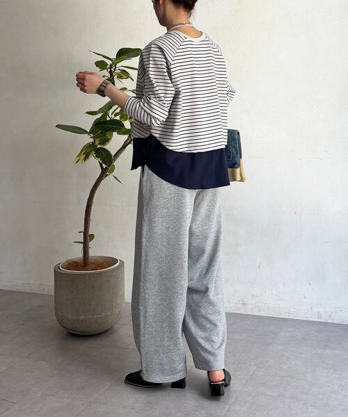 un dix cors(アンディコール)の「異素材裾切り替プルオーバー(Tシャツ/カットソー・レディース・オフホワイト/ライトグレー/ネイビー・FREE)」の21枚目の写真