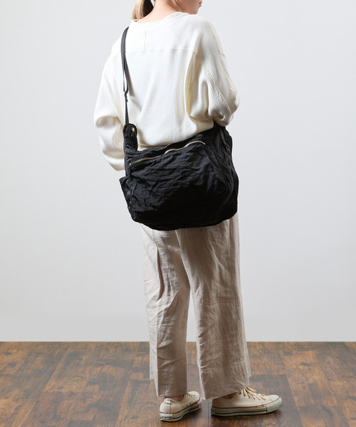 SLOW(スロウ)の「SLOW スロウ / dyed nylon-shoulder bag- 製品染ナイロンショルダーバッグ 染色ナイロン / 866S10S(ショルダーバッグ・メンズ・グレー/ブラック/ブルー・FREE)」の7枚目の写真