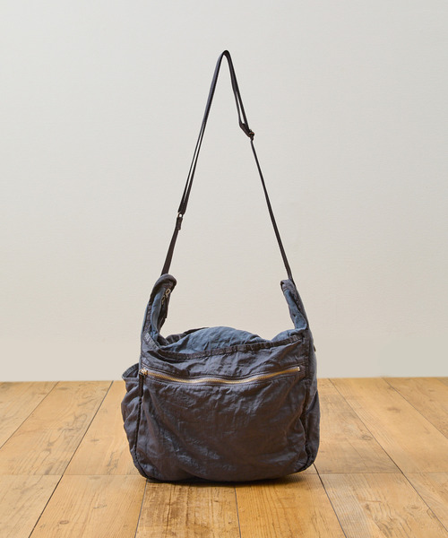 SLOW(スロウ)の「SLOW スロウ / dyed nylon-shoulder bag- 製品染ナイロンショルダーバッグ 染色ナイロン / 866S10S(ショルダーバッグ・メンズ・グレー/ブラック/ブルー・FREE)」の20枚目の写真