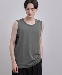 tk.TAKEO KIKUCHI | 【UVカット/接触冷感】スムースシルケット ノースリーブカットソー(Tシャツ/カットソー)