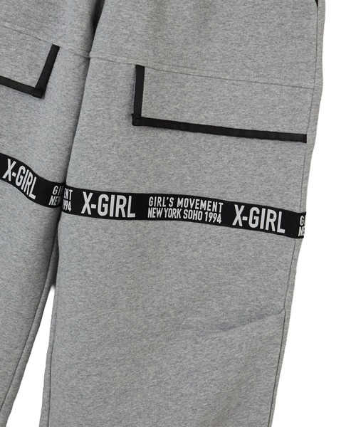 X-girl(エックスガール)の「X-girl LOGO TAPE SWEATPANTS(スウェットパンツ・レディース・カモフラージュ/アッシュ・M/S)」の14枚目の写真