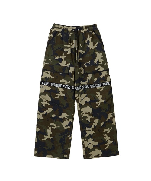 X-girl(エックスガール)の「X-girl LOGO TAPE SWEATPANTS(スウェットパンツ・レディース・カモフラージュ/アッシュ・M/S)」の7枚目の写真