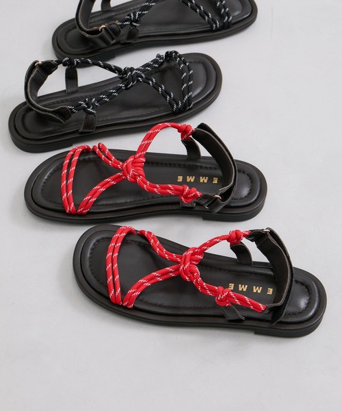 REMME（レメ）の「【REMME/レメ】コードサンダル（サンダル・レディース・ブラウン/ネイビー系/レッド系/ブラック系・35/39/37）」の4枚目の写真