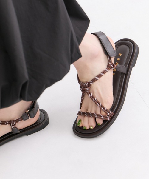 REMME（レメ）の「【REMME/レメ】コードサンダル（サンダル・レディース・ブラウン/ネイビー系/レッド系/ブラック系・35/39/37）」の9枚目の写真