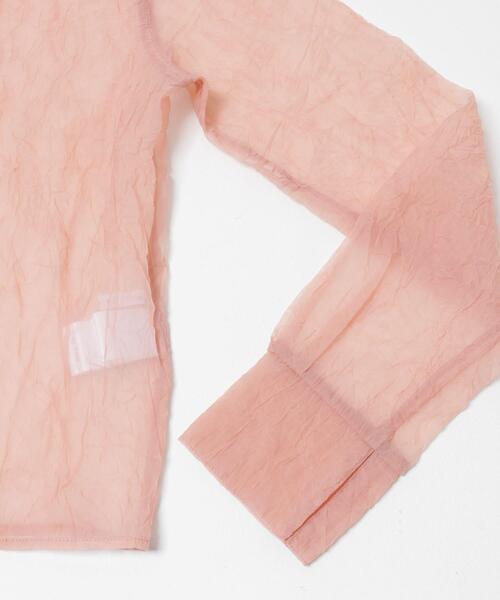 KBF（ケイビーエフ）の「ワッシャーシアーシャツ（シャツ/ブラウス・レディース・グレー/アイボリー/ピンク・ONE）」の22枚目の写真