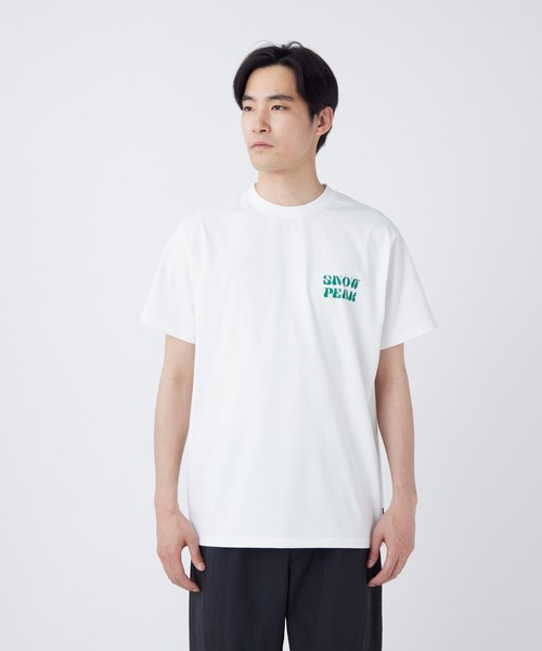 Snow Peak(スノーピーク)の「Snow Peak/ Camping Graphic T-Shirt キャンピンググラフィックTシャツ(Tシャツ/カットソー・メンズ・オフホワイト/オリーブ/チャコール・S/M/L/XL)」の2枚目の写真