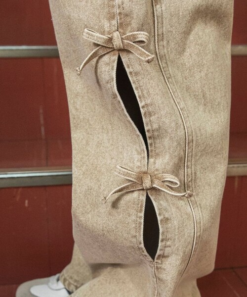 EDWIN（エドウィン）の「【Ou? by EDWIN】サイドリボンデニムパンツ（デニムパンツ・キッズ・ブルー/ベージュ・150/90/100/140/110/120/130）」の13枚目の写真