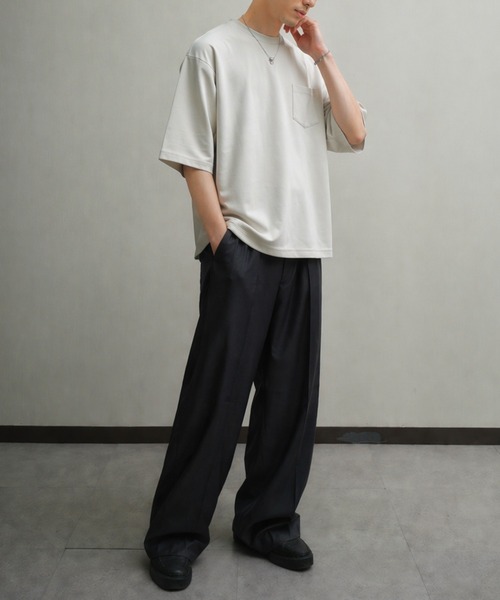 NILWAY（ニルウェイ）の「スムース ハンドステッチ刺繍 クルーTシャツ（Tシャツ/カットソー・メンズ・ボルドー/ブラック/ベージュ/オフホワイト・LARGE/MEDIUM/X-LARGE）」の22枚目の写真