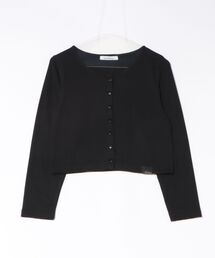 ハートボタンハリヌキカットカーディガン