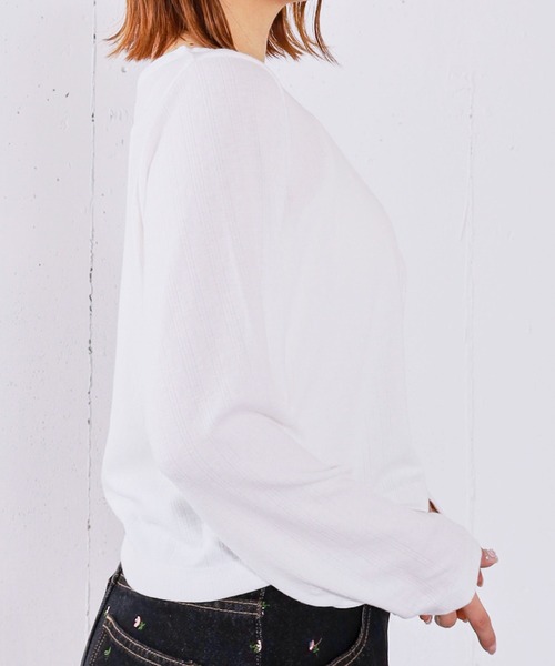 archives(アルシーヴ)の「ハートボタンハリヌキカットカーディガン(カーディガン/ボレロ・レディース・グレー・MEDIUM)」の16枚目の写真