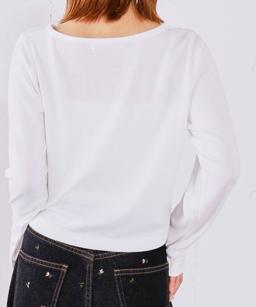 archives(アルシーヴ)の「ハートボタンハリヌキカットカーディガン(カーディガン/ボレロ・レディース・グレー・MEDIUM)」の18枚目の写真