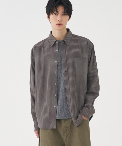BASEMOMENT(ベースモーメント)の「ロガンチェックシャツチャコール(シャツ/ブラウス・メンズ・その他・M/L/XL)」の1枚目の写真