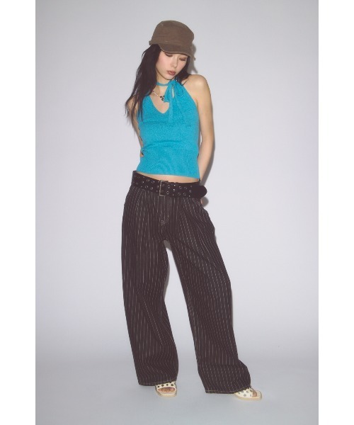 LAGUA GEM（ラグアジェム）の「HALTER NECK COMPACT ニット（ニット/セーター・レディース・ブラック/ブラウン/ターコイズブルー・FREE）」の5枚目の写真