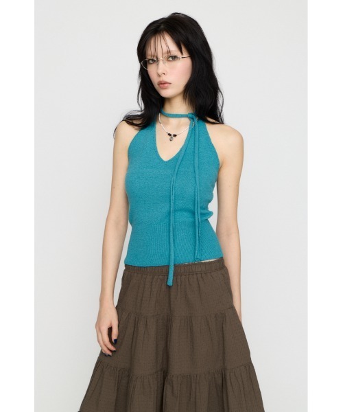 LAGUA GEM（ラグアジェム）の「HALTER NECK COMPACT ニット（ニット/セーター・レディース・ブラック/ブラウン/ターコイズブルー・FREE）」の14枚目の写真