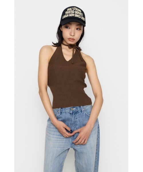 LAGUA GEM（ラグアジェム）の「HALTER NECK COMPACT ニット（ニット/セーター・レディース・ブラック/ブラウン/ターコイズブルー・FREE）」の19枚目の写真