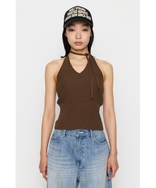 LAGUA GEM（ラグアジェム）の「HALTER NECK COMPACT ニット（ニット/セーター・レディース・ブラック/ブラウン/ターコイズブルー・FREE）」の21枚目の写真