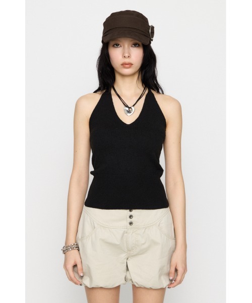 LAGUA GEM（ラグアジェム）の「HALTER NECK COMPACT ニット（ニット/セーター・レディース・ブラック/ブラウン/ターコイズブルー・FREE）」の7枚目の写真