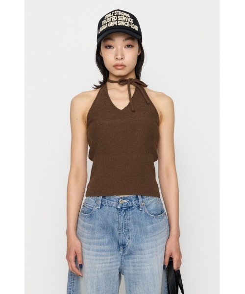 LAGUA GEM（ラグアジェム）の「HALTER NECK COMPACT ニット（ニット/セーター・レディース・ブラック/ブラウン/ターコイズブルー・FREE）」の17枚目の写真