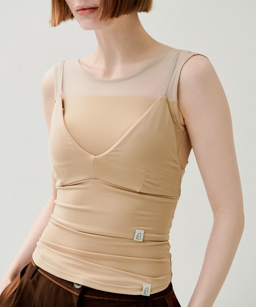 MIZUNO(ミズノ )の「Mizuno × Ameri CROPPED CAMISOLE TOPS(キャミソール・レディース・ブラック/ベージュ/ホワイト・LARGE/MEDIUM/SMALL)」の22枚目の写真