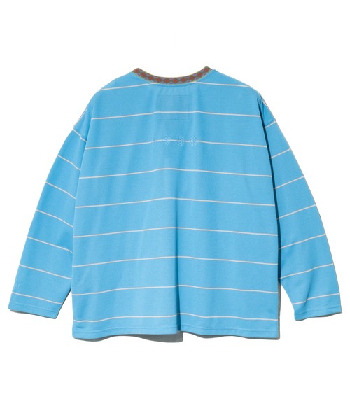 NANGA(ナンガ)の「NANGA/ナンガ RINGER COLLAR PANEL L/S TEE(Tシャツ/カットソー・メンズ・カーキ/ライトブルー・LARGE/MEDIUM/X-LARGE)」の10枚目の写真
