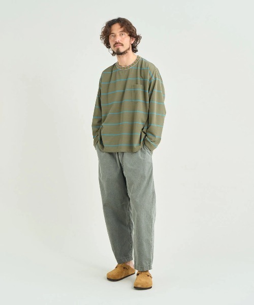NANGA(ナンガ)の「NANGA/ナンガ RINGER COLLAR PANEL L/S TEE(Tシャツ/カットソー・メンズ・カーキ/ライトブルー・LARGE/MEDIUM/X-LARGE)」の17枚目の写真