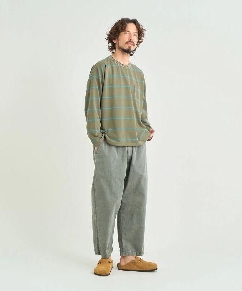 NANGA(ナンガ)の「NANGA/ナンガ RINGER COLLAR PANEL L/S TEE(Tシャツ/カットソー・メンズ・カーキ/ライトブルー・LARGE/MEDIUM/X-LARGE)」の18枚目の写真