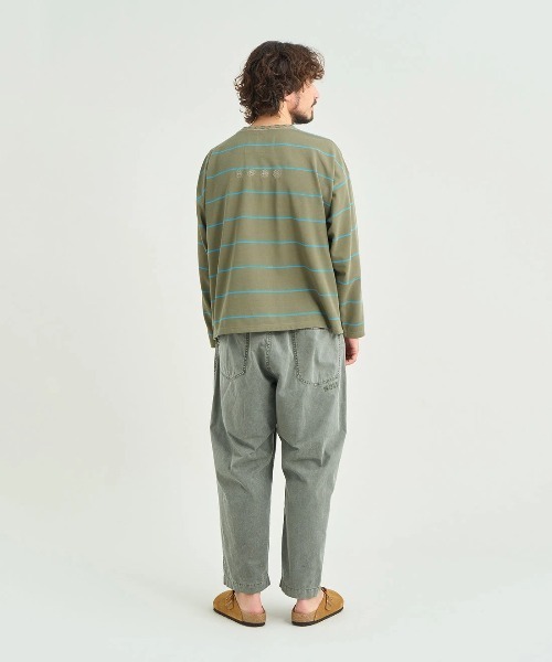 NANGA(ナンガ)の「NANGA/ナンガ RINGER COLLAR PANEL L/S TEE(Tシャツ/カットソー・メンズ・カーキ/ライトブルー・LARGE/MEDIUM/X-LARGE)」の20枚目の写真