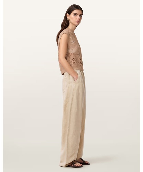 ALLSAINTS(オールセインツ)の「KYRA OPEN KNIT CROCHET COTTON WAISTCOAT | KYRA オープン ニット クロシェ コットン ウエストコート(ベスト・レディース・ピンク系その他・XS/M/S)」の4枚目の写真