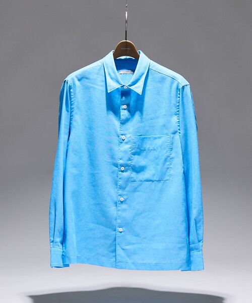 DESIGNWORKS（デザインワークス）の「【Herdmans Linen】レギュラーカラー リネンシャツ（シャツ/ブラウス・メンズ・サックスブルー/ブラック/ホワイト/インディゴブルー・46/48/44/50）」の14枚目の写真