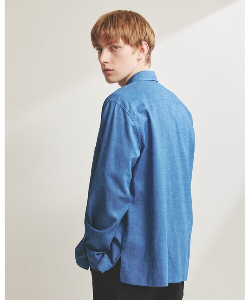 DESIGNWORKS（デザインワークス）の「【Herdmans Linen】レギュラーカラー リネンシャツ（シャツ/ブラウス・メンズ・サックスブルー/ブラック/ホワイト/インディゴブルー・46/48/44/50）」の17枚目の写真