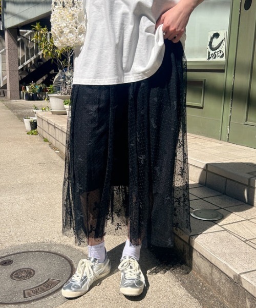 SOLLON.(ソルロン)の「リボンレーススカート(スカート・レディース・ブラック/ホワイト・FREE)」の13枚目の写真