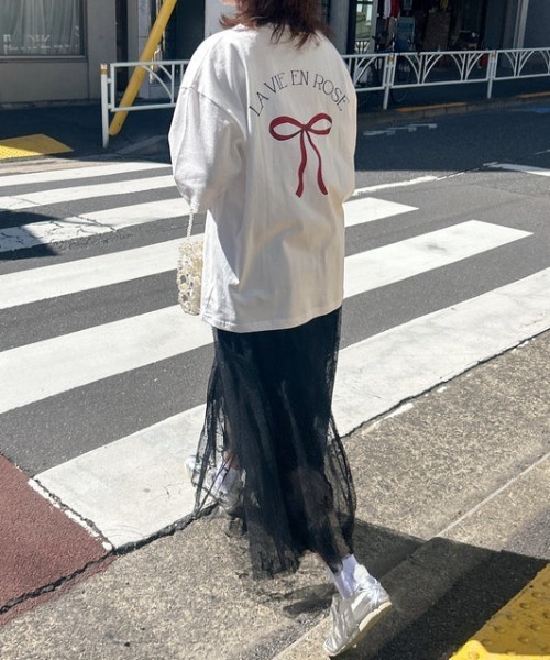 SOLLON.(ソルロン)の「リボンレーススカート(スカート・レディース・ブラック/ホワイト・FREE)」の15枚目の写真