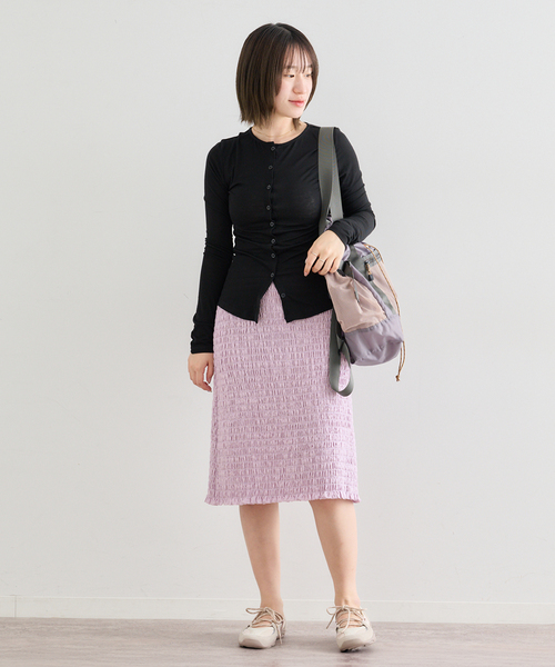 U by SPICK&SPAN(ユーバイスピックアンドスパン)の「Atelier Edition/アトリエ エディション SMOCKED BANDING SKIRT(スカート・レディース・パープル・SMALL)」の18枚目の写真
